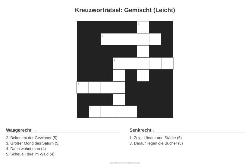Kreuzworträtsel Kreuzworträtsel: Gemischt (Leicht) aus der Kategorie Sonstiges - kostenlos ausdrucken