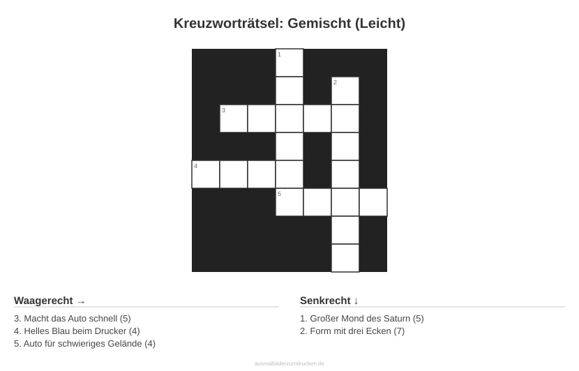 Kreuzworträtsel Kreuzworträtsel: Gemischt (Leicht) aus der Kategorie Sonstiges - kostenlos ausdrucken