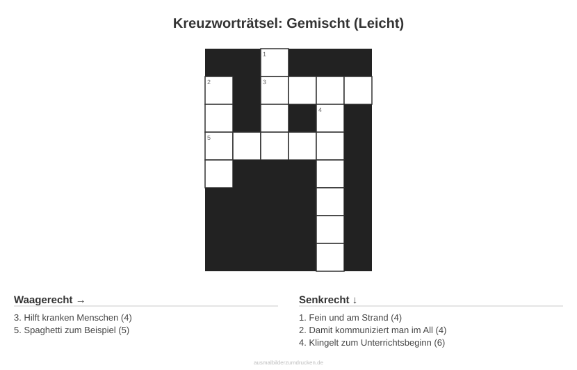 Kreuzworträtsel Kreuzworträtsel: Gemischt (Leicht) aus der Kategorie Sonstiges - kostenlos ausdrucken
