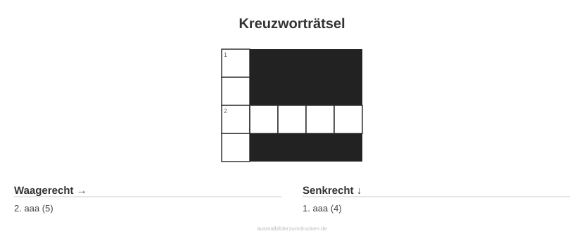 Kreuzworträtsel Kreuzworträtsel aus der Kategorie Eigene Wörter - kostenlos ausdrucken