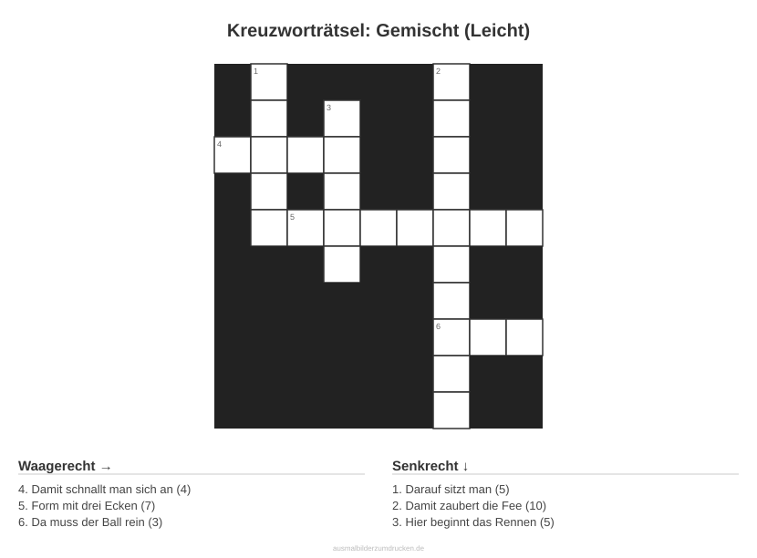 Kreuzworträtsel Kreuzworträtsel: Gemischt (Leicht) aus der Kategorie Sonstiges - kostenlos ausdrucken