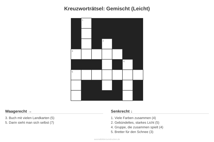 Kreuzworträtsel Kreuzworträtsel: Gemischt (Leicht) aus der Kategorie Sonstiges - kostenlos ausdrucken